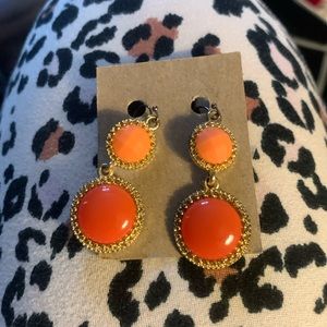 Orange/light orange earrings